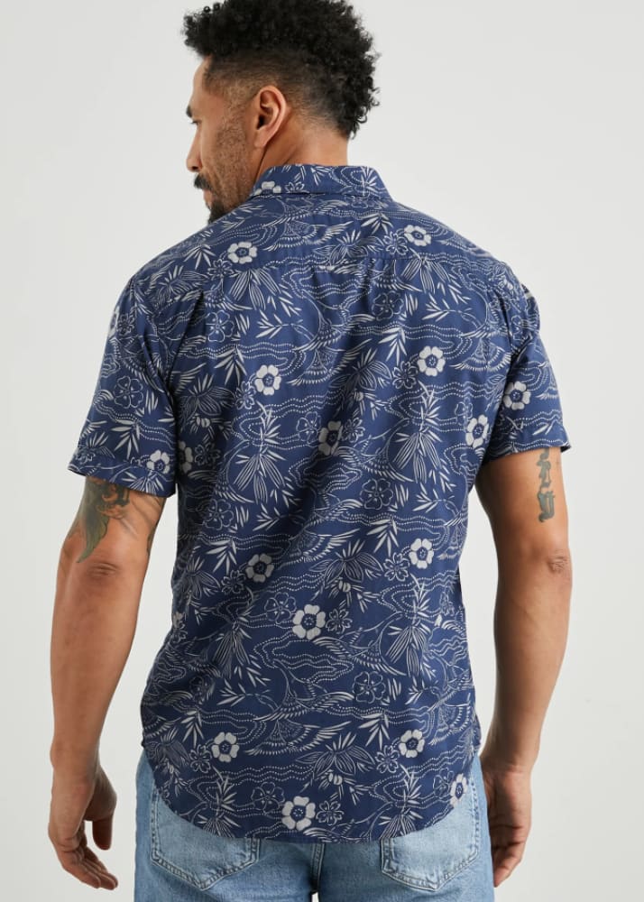 Rails-Monaco Short Sleeve Shirt in Stencil Navy - Tops