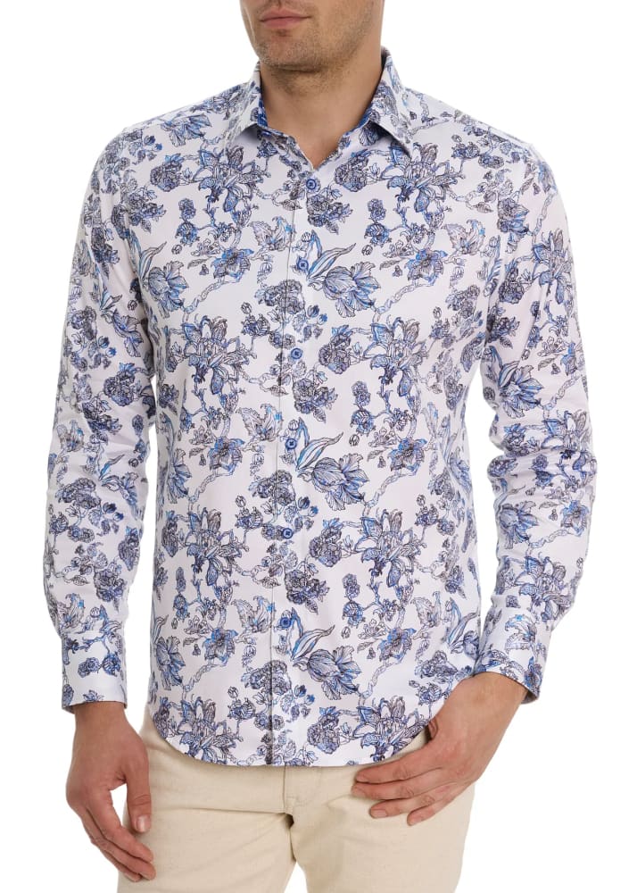 Robert Graham - Sea Bloom Long Sleeve Button Down Shirt - M