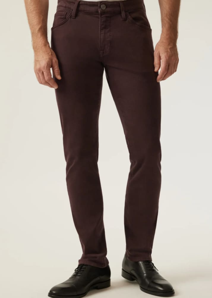 34 Heritage - Cool Tapered Leg Pants in Burgundy Diagonal