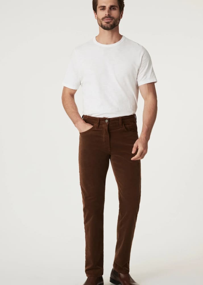 34 Heritage - Courage Straight Leg Pants in Bourbon Cord