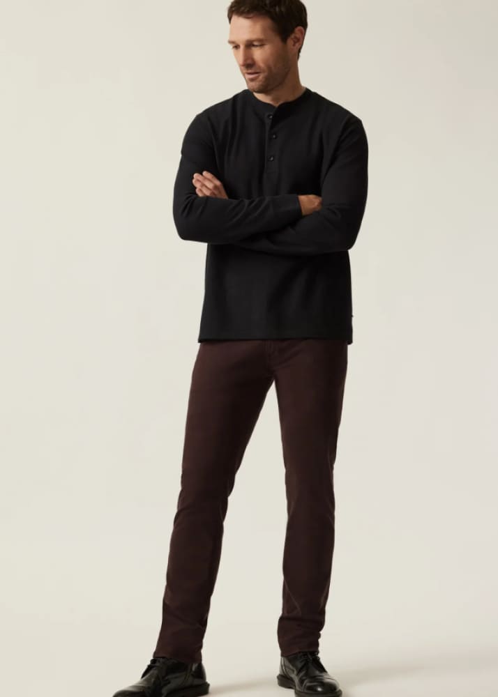 34 Heritage Courage Straight Leg Pants in Burgundy Twill