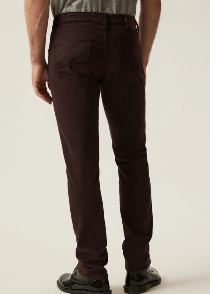 34 Heritage Courage Straight Leg Pants in Burgundy Twill