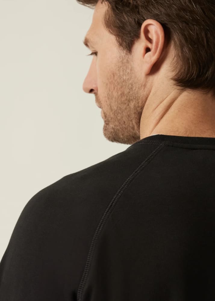 34 Heritage - French Terry Crew Sweatshirt in Black