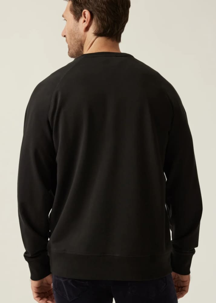 34 Heritage - French Terry Crew Sweatshirt in Black