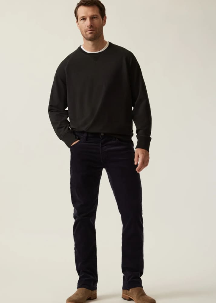 34 Heritage - French Terry Crew Sweatshirt in Black