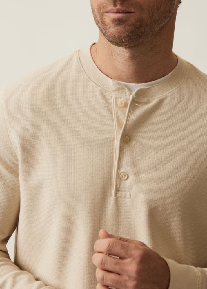 34 Heritage - Long Sleeve Henley Shirt - Tops