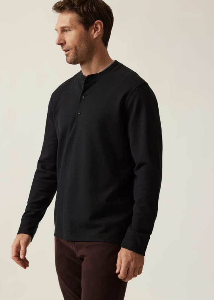 34 Heritage - Long Sleeve Henley Shirt - Tops