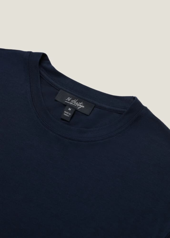 34 Heritage - Pique T-Shirt - Indigo / S - tshirt