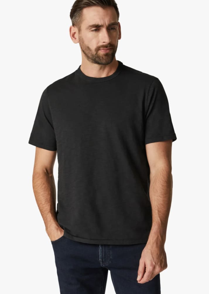 34 Heritage Slub Crew Neck T Shirt in Black Tees & Tanks
