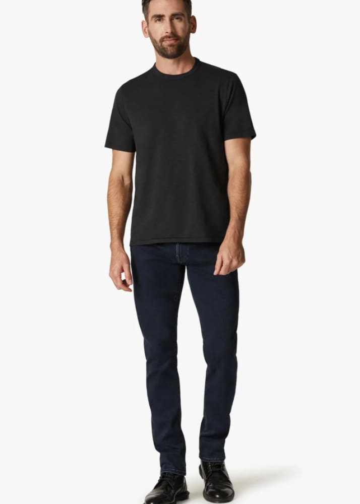 34 Heritage - Slub Crew Neck T-Shirt in Black - Tees & Tanks