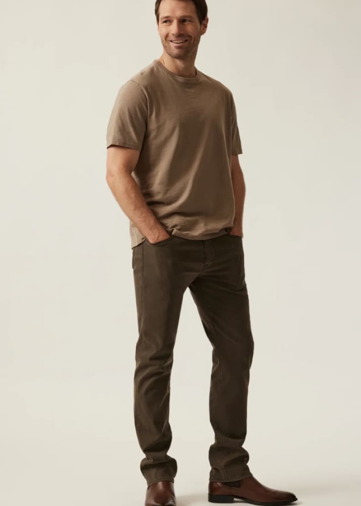 34 Heritage Slub Crew Neck T Shirt in Shitake Tees & Tanks