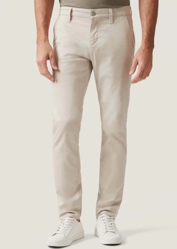 34 Heritage - Verona Slim Leg Chino in Tan Coolmax - bottom