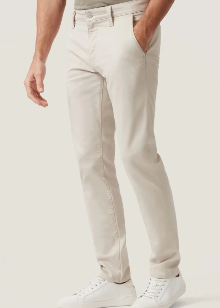 34 Heritage - Verona Slim Leg Chino in Tan Coolmax - bottom