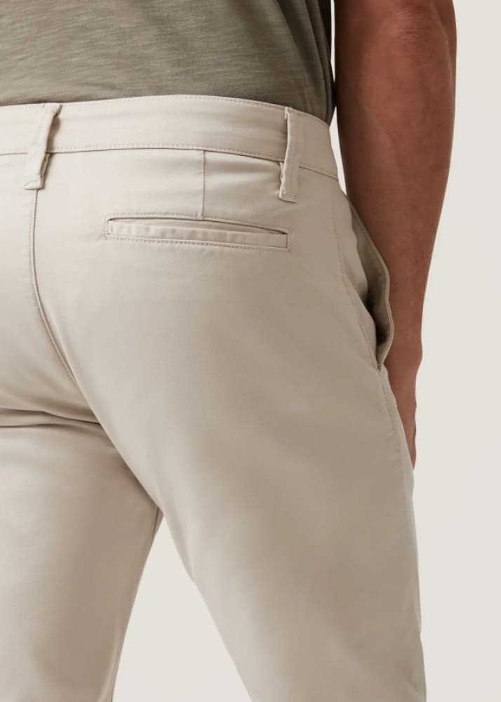 34 Heritage - Verona Slim Leg Chino in Tan Coolmax - bottom