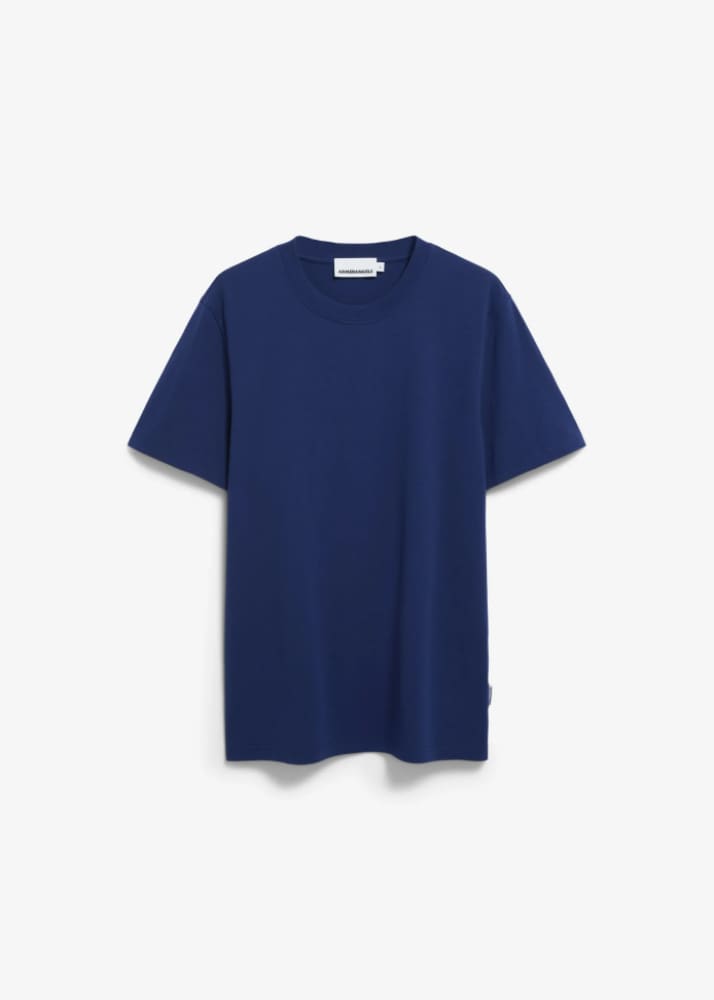 Armed Angels Maarkos Heavyweight T Shirt in Blue Noon Tees