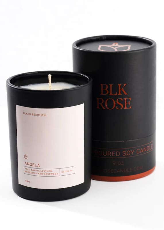 Blk Rose Candle- Angela *NO PACKAGING* - home & body