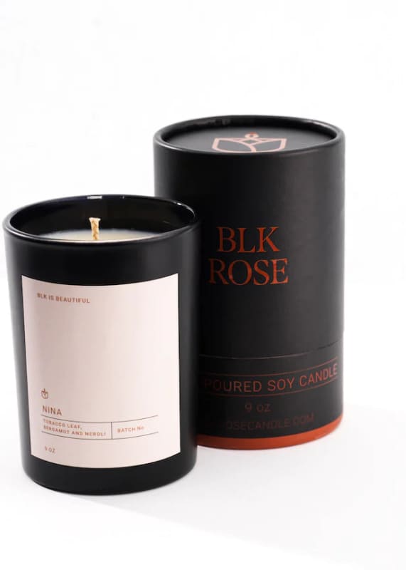Blk Rose Candle- Nina *NO PACKAGING* - home & body