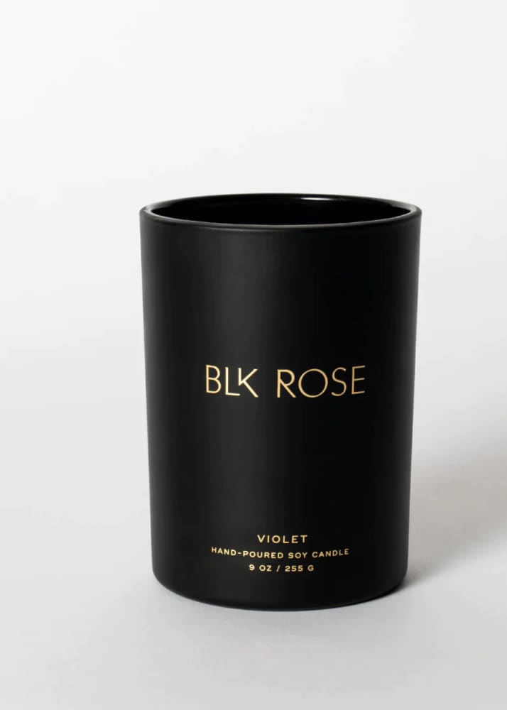 Blk Rose Candle- Violet - home & body