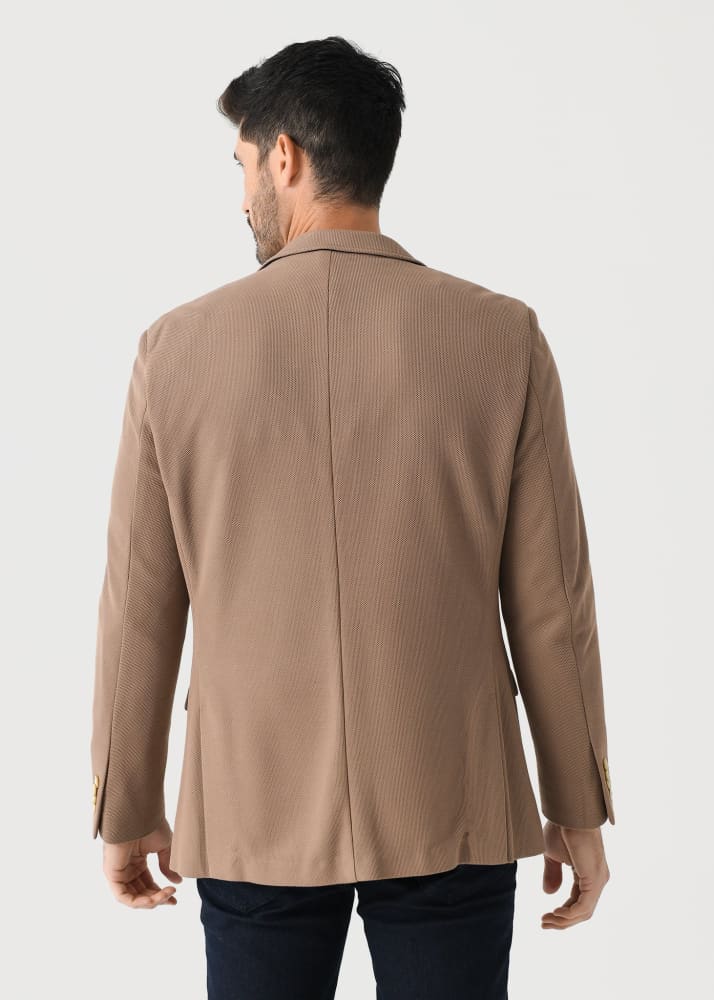 Blue Industry - Core Waffle Blazer in Taupe - blazer