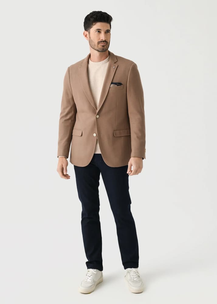 Blue Industry - Core Waffle Blazer in Taupe - blazer