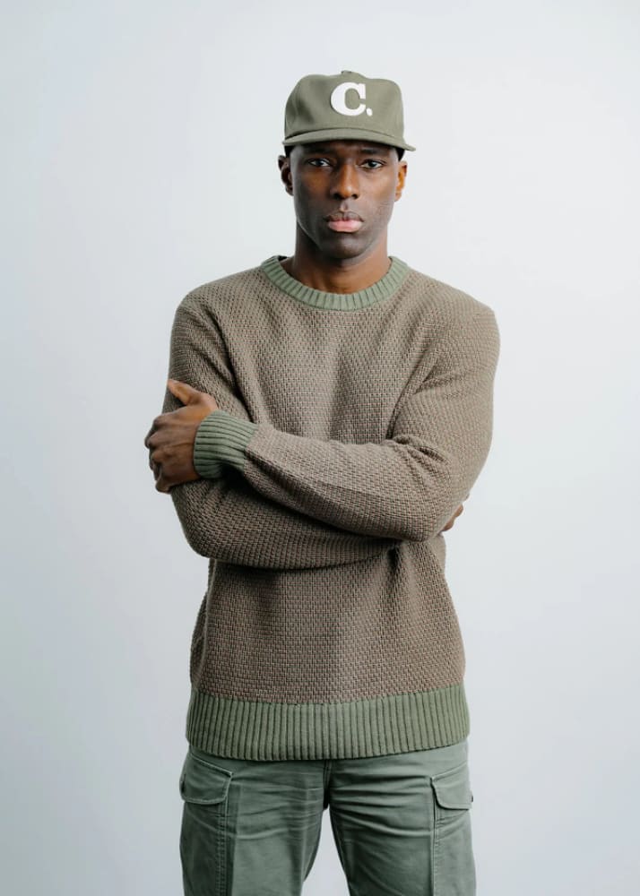 Champlain- 2 Tone Knit Sweater in Brown - & Knitwear