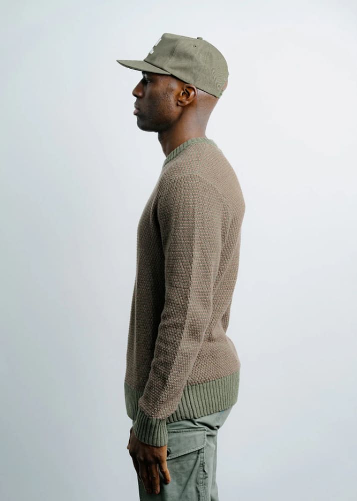 Champlain- 2 Tone Knit Sweater in Brown - & Knitwear