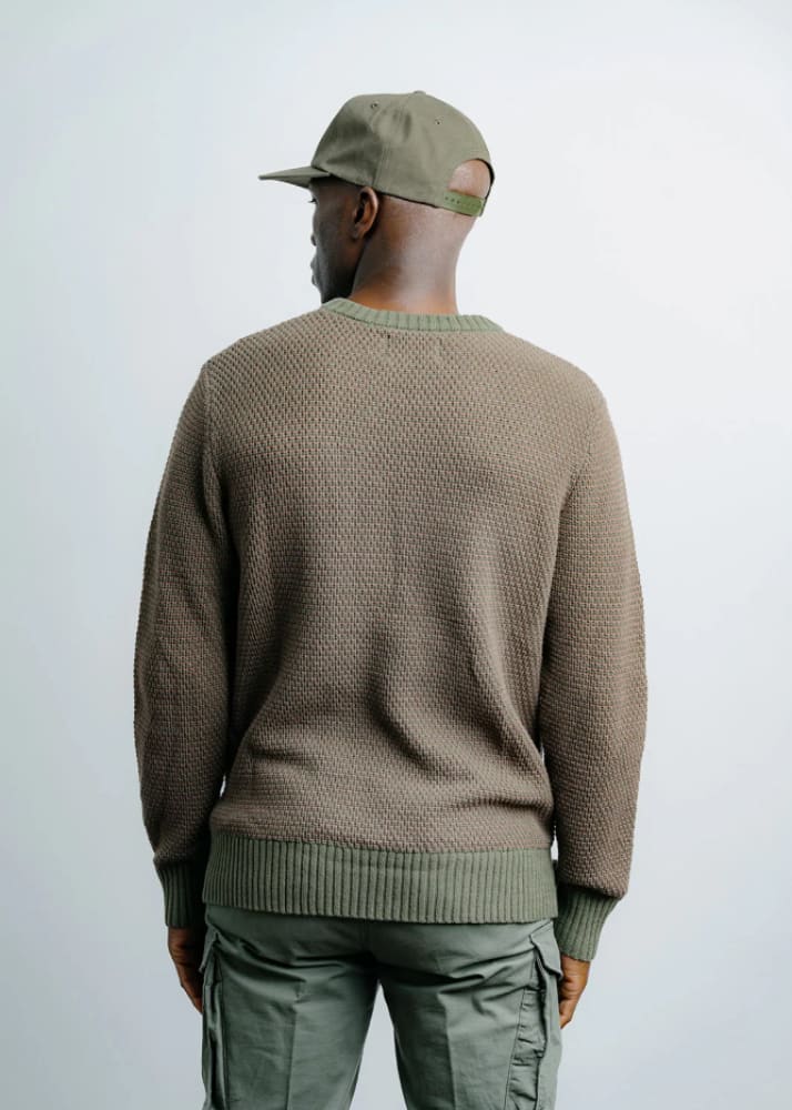 Champlain- 2 Tone Knit Sweater in Brown - & Knitwear