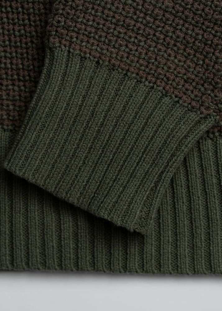 Champlain- 2 Tone Knit Sweater in Brown - & Knitwear