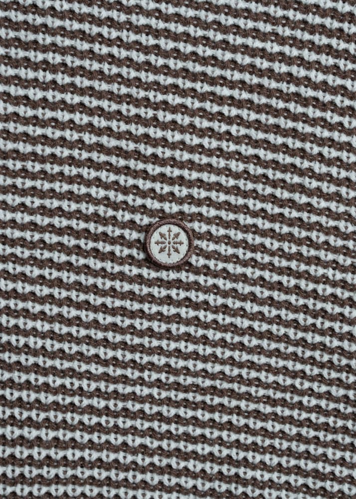 Champlain- 2 Tone Rugby Shirt in Brown - Sweater & Knitwear