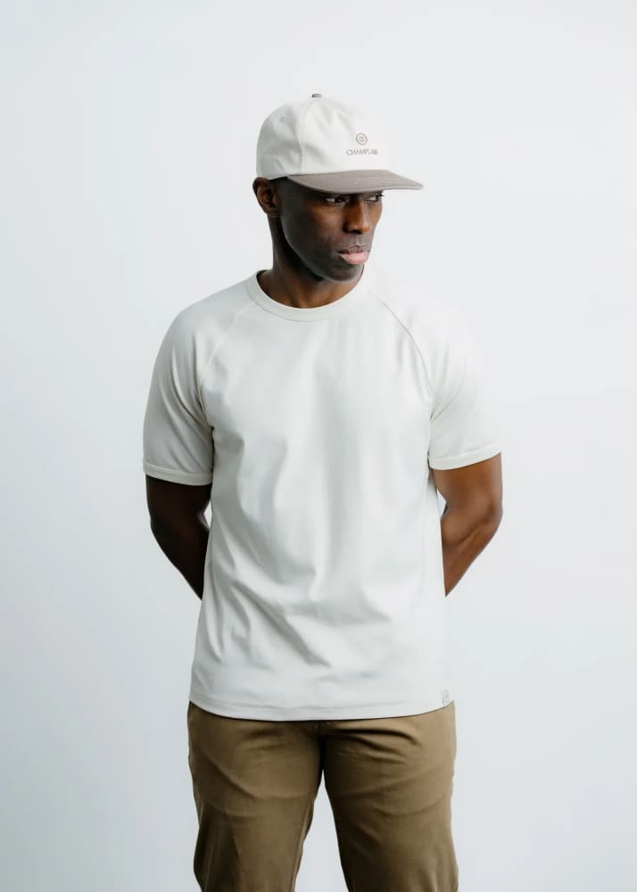 Champlain- Basic Raglan Tee in Creme - Tees & Tanks