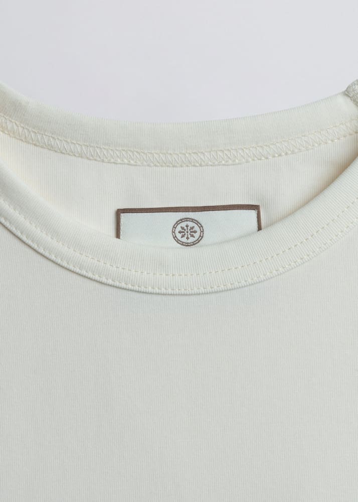 Champlain- Basic Raglan Tee in Creme - Tees & Tanks