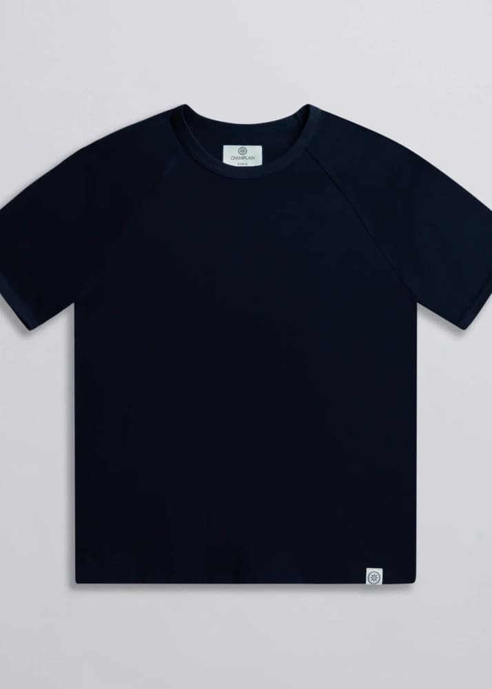 Champlain- Basic Raglan Tee in Navy - Tees & Tanks