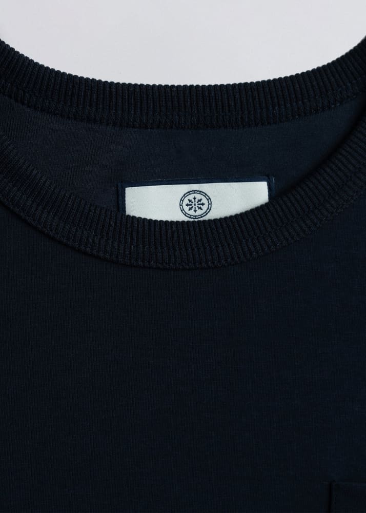 Champlain- Button Tee in Navy - Tees & Tanks