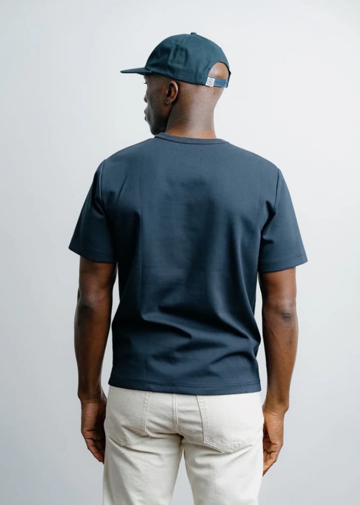Champlain- Button Tee in Navy - Tees & Tanks