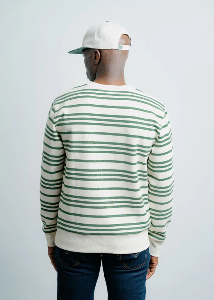 Champlain- Striped Sweater in Cream - & Knitwear