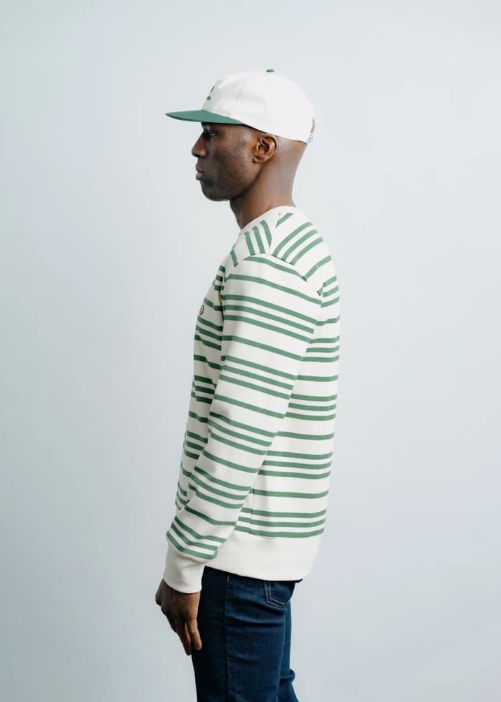 Champlain- Striped Sweater in Cream - & Knitwear
