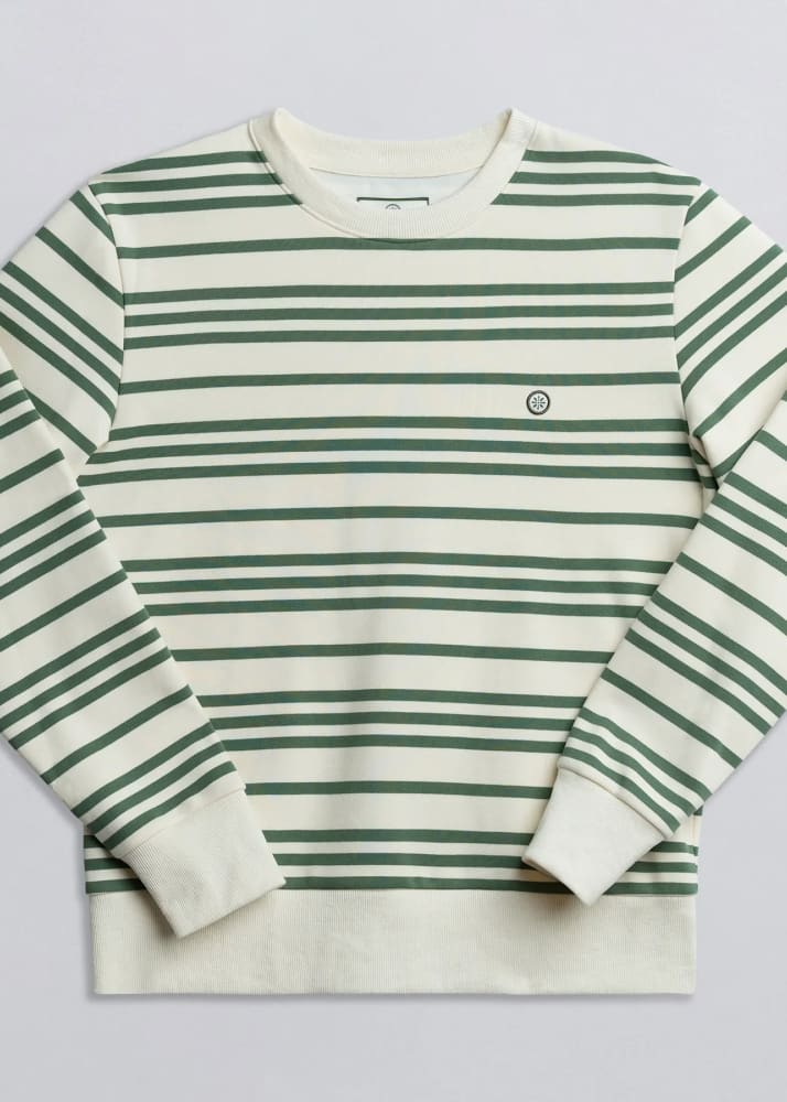Champlain- Striped Sweater in Cream - & Knitwear
