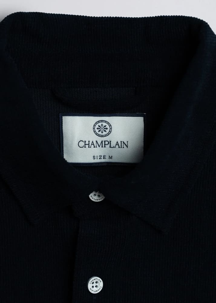 Champlain- Textured Overshirt in Navy - Jacket