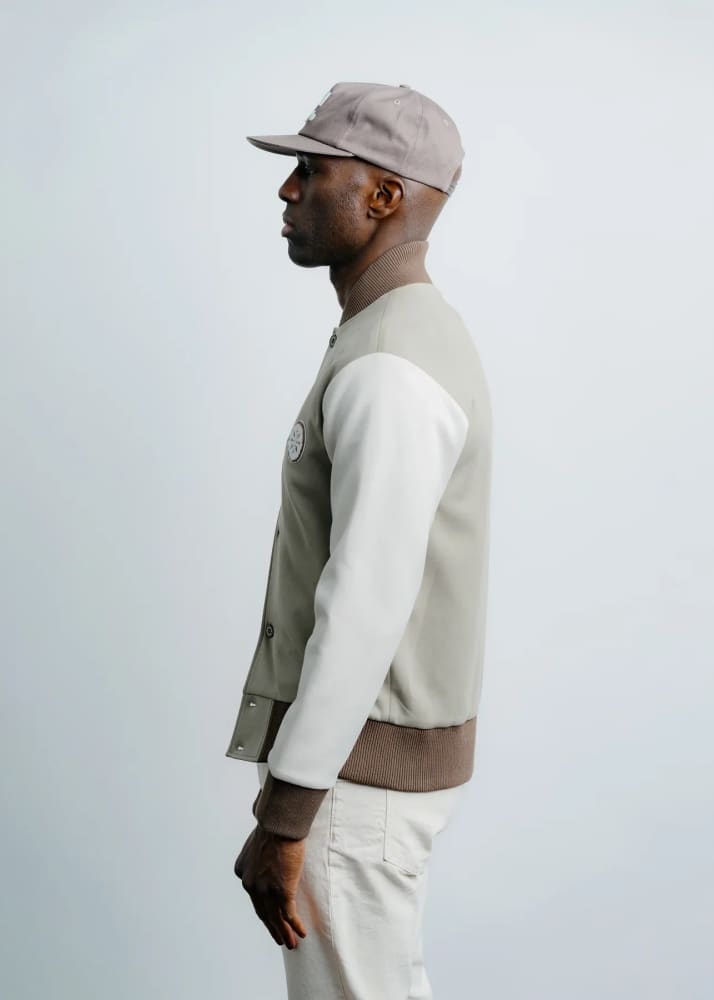 Champlain- Varsity Jacket in Cream