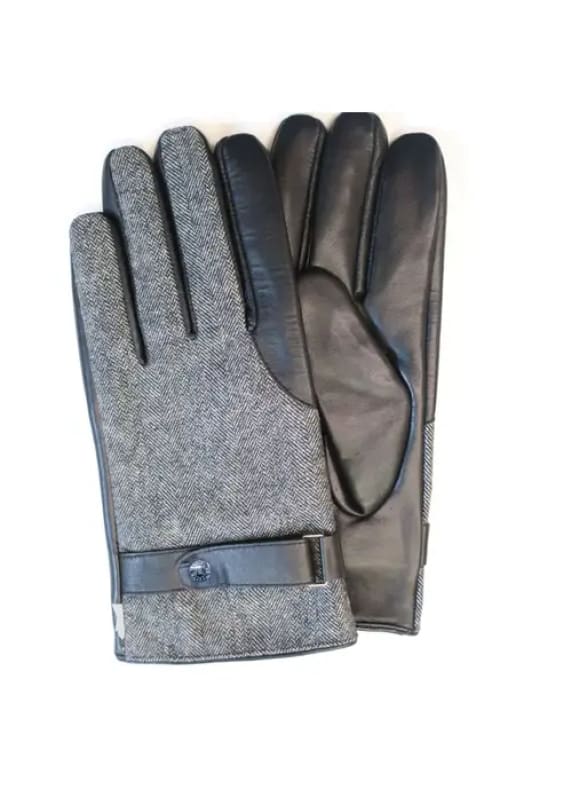 Club Rochelier- Fabric and Leather Gloves - accessories