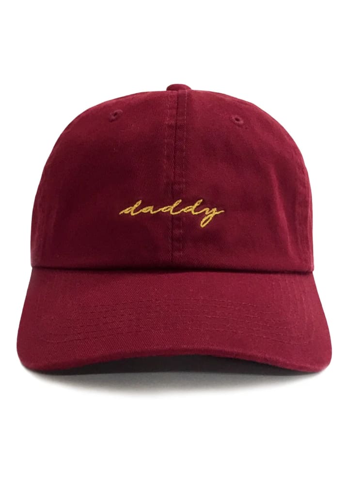 Dad Brand Daddy Cap in Maroon hat