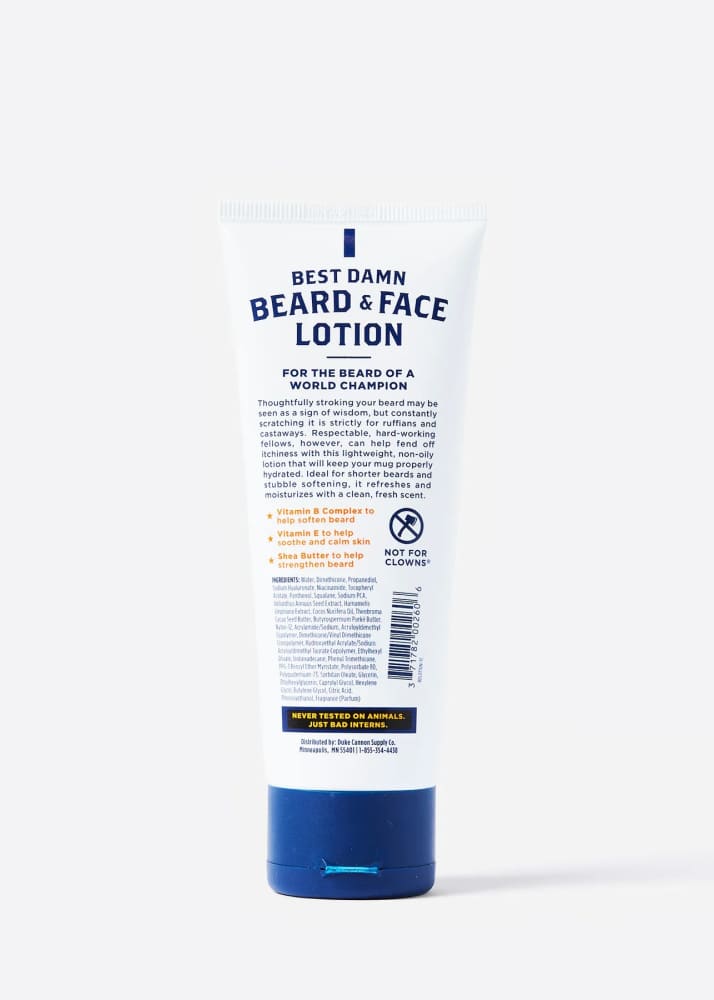 Duke Cannon Best Damn Beard & Face Lotion Bath Body