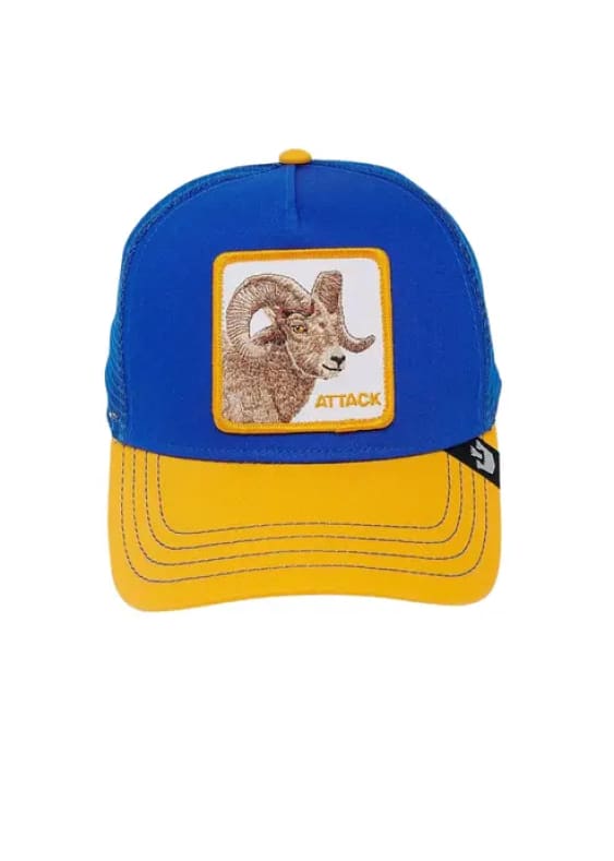 Goorin Bros- The Attack Ram Trucker Hat in Cobalt - hat