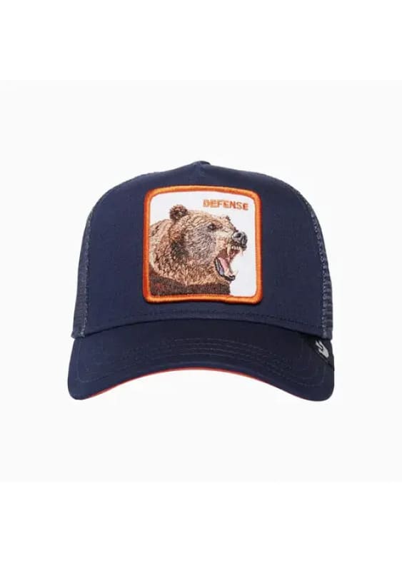 Goorin Bros- The Defense Bear Trucker Hat in Navy - hat