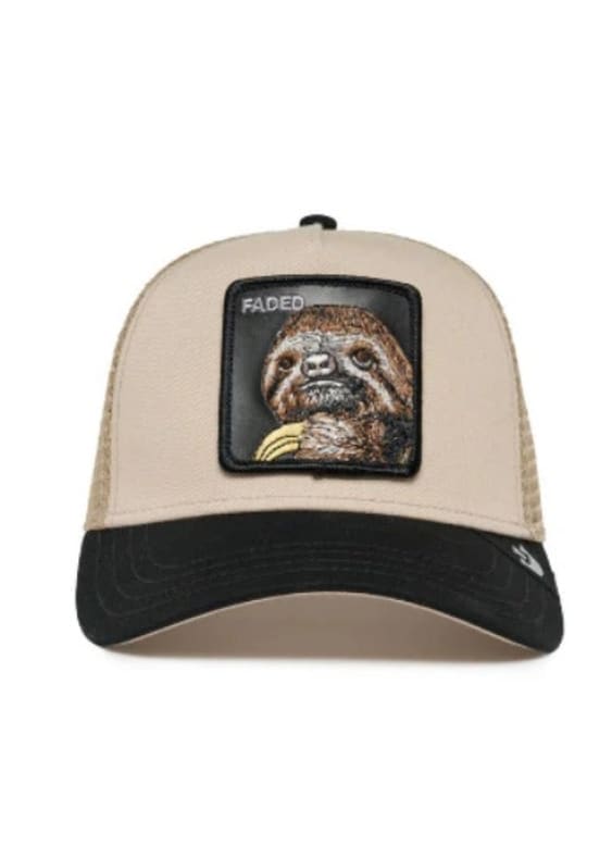 Goorin Bros - The Faded Sloth Trucker Hat in Ebony - Beige