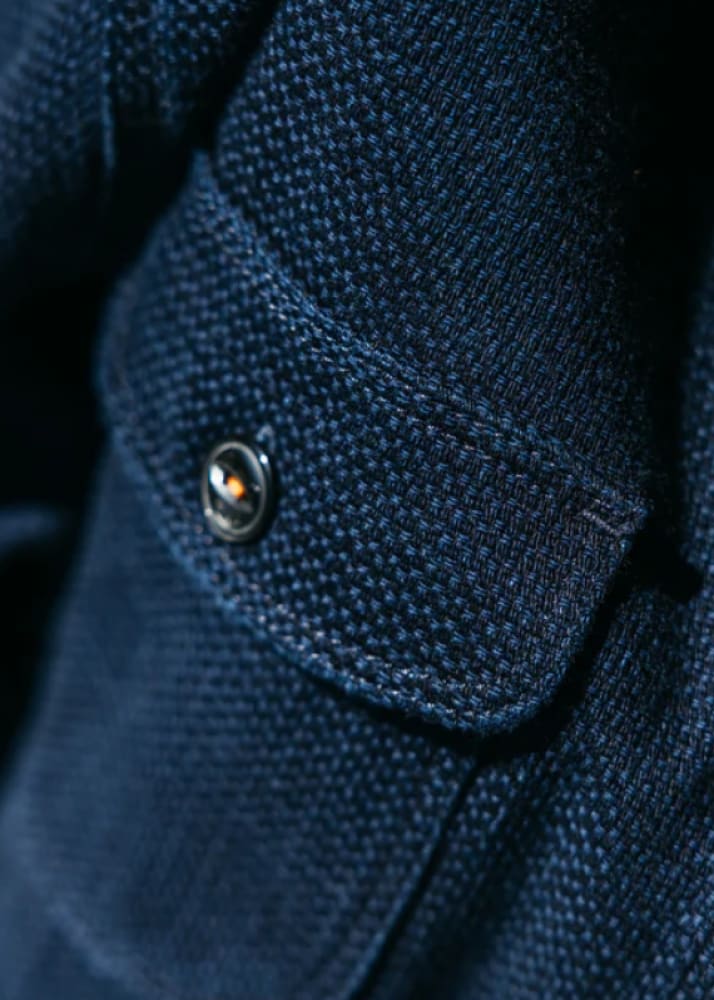 Kato - The Anvil Shirt Sashiko Jacket in Dark Indigo