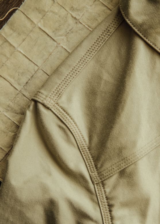 Kato-The Blade Moleskin Jacket in Beige - outerwear