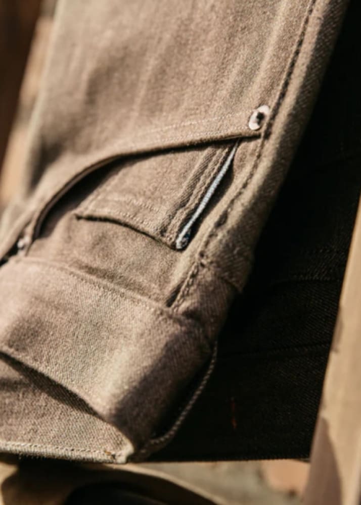 Kato - The Pen Slim Jean in 10.5OZ Brown Raw Selvedge