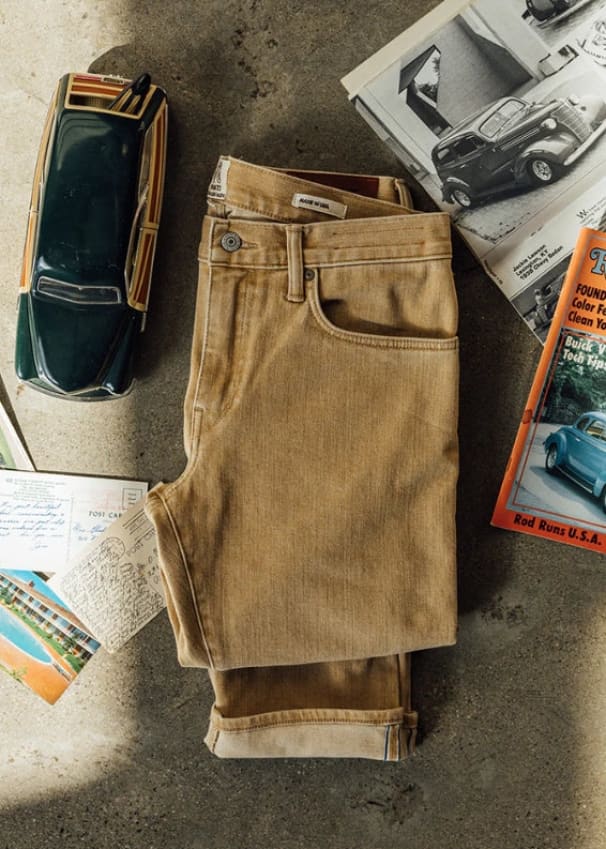 KATO- The Pen Slim Jean in Rustic Copper 10.5oz Selvedge