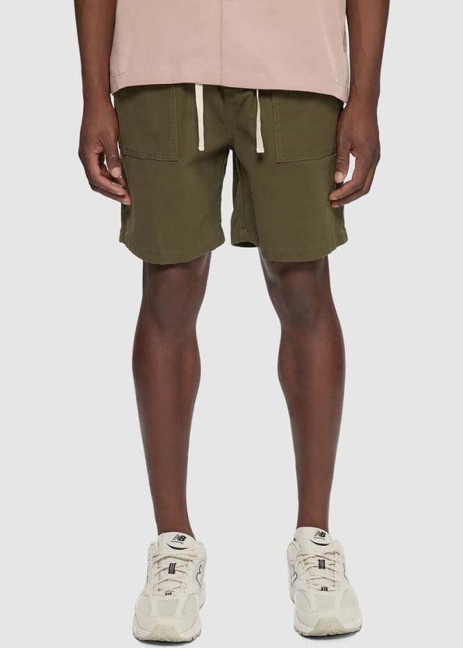Kuwalla- Patch Pocket Short in Olive - XL - bottom